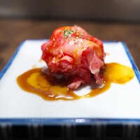 焼肉やまちゃん - 田村牛のサーロインユッケ。