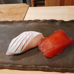 CHANKO SUSHI 宇田 - ハマチの腹身　赤身　どちらもデカイ