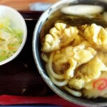 釜あげうどん 団平 - 牡蠣の天ぷらうどんは900円でした