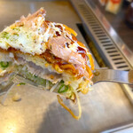 鉄板焼き専門店 十々 - 外はパリザク、でも中のキャベツはしっとり甘い