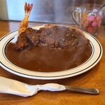 Kare No Nankai - ロースカツカレー+エビフライトッピング　1130円