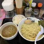 Nibo Shira-Men Aoki - R3.6  つけ麺中盛り・味玉・小ライス・辛子高菜