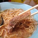 ラーメン 盛太郎 - ラーメン（中盛、野菜マシマシ、背脂少し）790円