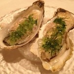 ルカンケ - 生牡蠣　　トマトの透明ソースにきゅうり