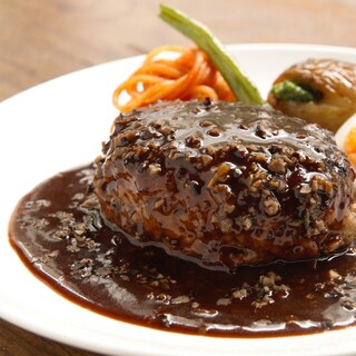 □■ Demi-glace Hamburg with coarsely ground Japanese black beef and rich truffle! ■□