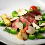 バール・エ・リストランテ・タブリエ - 最高級部位【仔牛フィレ肉】と【トリュフ】と【夏野菜】のポワレ