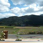 すみくら - カウンター席からの眺め。なんとも長閑な風景が拡がります。