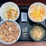 Yoshinoya - ねぎ山椒牛丼（並盛） ¥505 ＋ Aセット ¥162