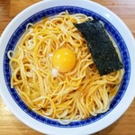 自家製中華そば としおか - 冷やし油そば 並 ラー油 生玉子