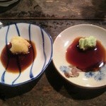 寿屋酒店 - 鰹は生姜醤油か山葵醤油どちらかで…