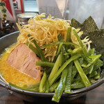 ラーメン道楽 - ネギラーメン　茎ワカメトッピング