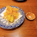 蕎麦 流石 - 桜海老のかき揚げ