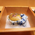 銀座 しのはら - 鮑・ボタン海老ジュレかけ