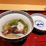 銀座 しのはら - トリ貝、ジュンサイ、丘ひじき