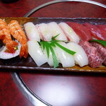 鮨いち - 近江牛の握りが滋賀県らしいです
