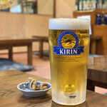 丸金 - ・生ビール (中) 680円/税抜
            ※お通しはモツ煮