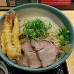 ラーメン巌哲 - 盛り＋海老天