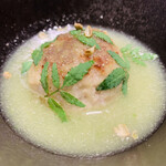 TTOAHISU - ③ 豚のパティ
            　★ 冬瓜+オクラのスープ、木の芽添え