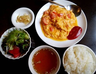 Shouryuu - Ｂランチ  800円  エビと卵の炒め