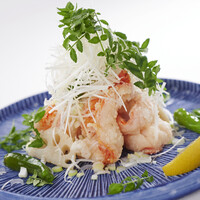 大海老の唐揚げ 葱山椒風味