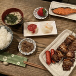 串焼家　まる房ず - チャップ定食に紅鮭トッピング