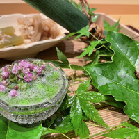 御料理 まつ山 - オクラじゅんさい　冬瓜　ふき　切り干し大根