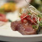 GRIGLIA Pagina - 真鰺のカルパッチョ 茗荷のピクルス すだち仕立て☆