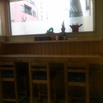 ねぎどん - 窓際のカウンター席