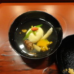 天雅 - 海老真蒸　松茸　れんじく　南瓜　クコの実