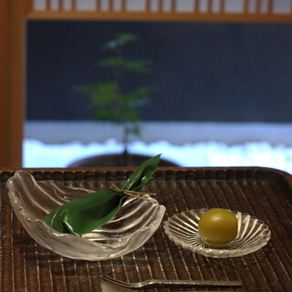 Carefully selected the best ingredients of the day. Kaiseki course to enjoy the seasons