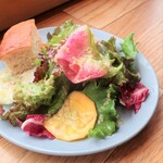 Inf 隅田川イタリアン - めずらしい野菜も入って彩りきれい。ドレッシングもおいしい！