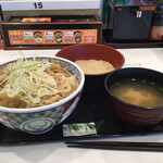 吉野家 - ネギ塩豚丼+とろろ