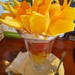 煎豆茶館　杣 - オレンジパフェ（実物）