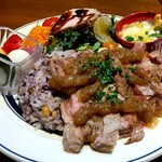Bistro種 - 種ランチプレートセット¥1600+ポークステーキ¥200(表)