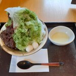 叶 匠壽庵 - 抹茶小豆(練乳付き)　1100円税込