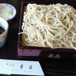 そば屋 長森 - 十割そば(750円)＋大盛り(200円)
