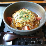 Sobakiri Yuugen - 蕎麦がきの焼きカレー（キーマカレー）　￥６５０