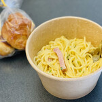 Kamakura Pasuta - 厚切りベーコンのクリームパスタ（500円）