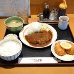 Guriru Sankatei - ハンバーグとクリームコロッケ定食　1,700円
