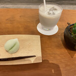 カフェ・ドン バイ スフェラ - 嘯月のセット (焙じ茶ソイラテのアイス) ¥1300