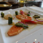 緑山　松田家 - 魚介のマリネ柑橘風味　色とりどりの野菜たち