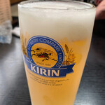 焼肉よかろ - ビール グラスキンキンに冷えてる〜♪