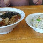 北珍 - 醤油ラーメン・ミニチャーハンセット860円