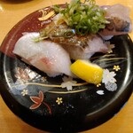 Kaitenzushi Sushimaru - アジの食べ比べ