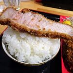 とんかつ檍のカレー屋 いっぺこっぺ - 特上ロースカツ定食（大盛）2,100円