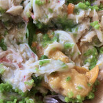 Fujiya 1935 - 毛ガニ　季節の花々…その下には、毛ガニの身と雲丹がたっぷり‼︎