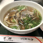 茂平食堂 - アサリと水菜のハリハリうどん