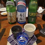 sakesobanakaya - 日本酒３種飲み比べ　900円