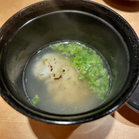 鮨 こしかわ - 焼き鱧、たたきオクラのお吸い物