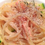 Osteria time - ■サーモンとズッキーニの軽いクリームソース